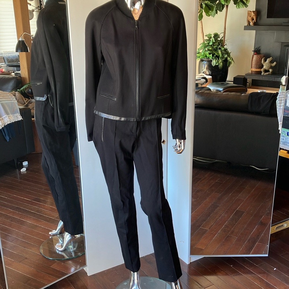 Danier bomber jacket with leather details